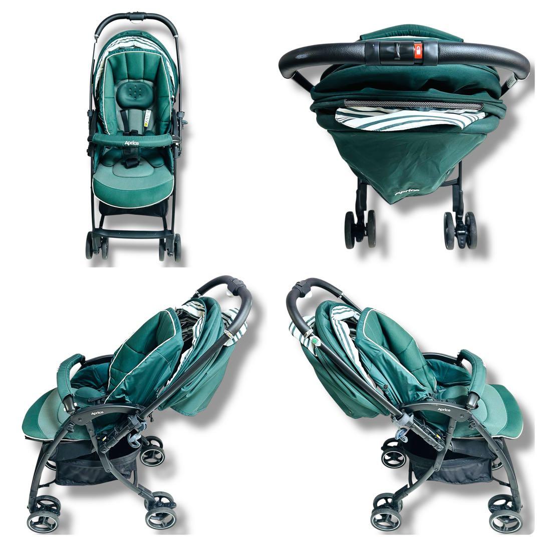 【極美品】【付属品多数】Aprica ラクーナクッションAB グリーン