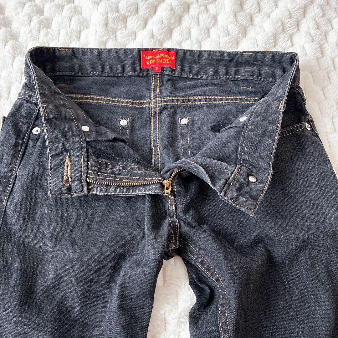 ヴィヴィアンウエストウッド　ジーンズ　デニム　スキニー　オーブ　刺繍