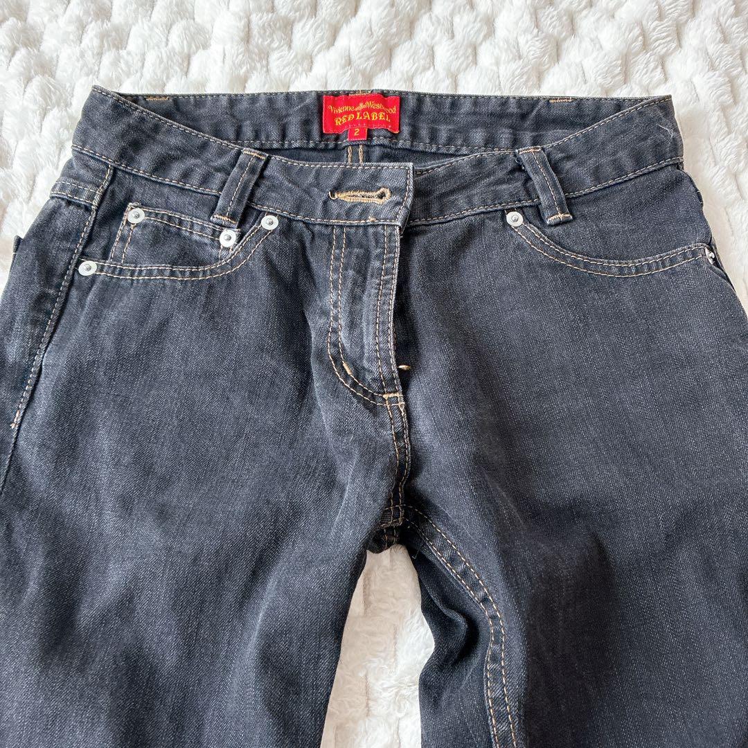 ヴィヴィアンウエストウッド　ジーンズ　デニム　スキニー　オーブ　刺繍