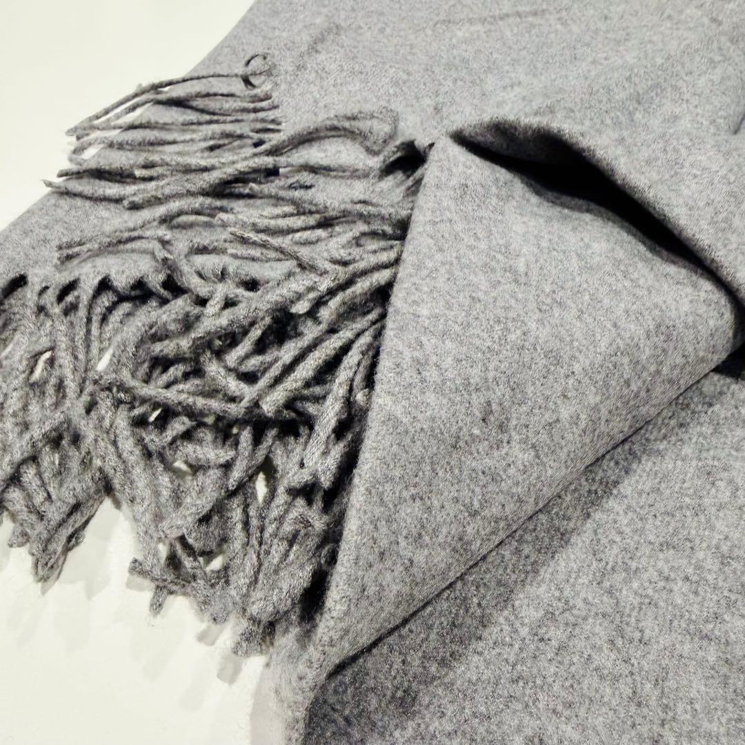 ジョンストンズ 大判 マフラー ストール グレー（即発）