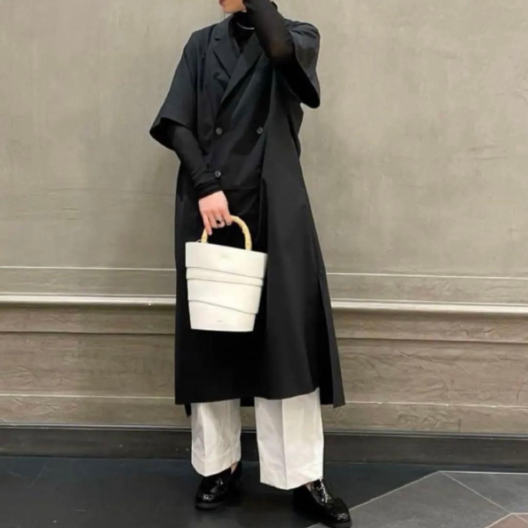 ＜LOEFF＞TW トロピカル スクエア ワンピース ブラック 未使用品