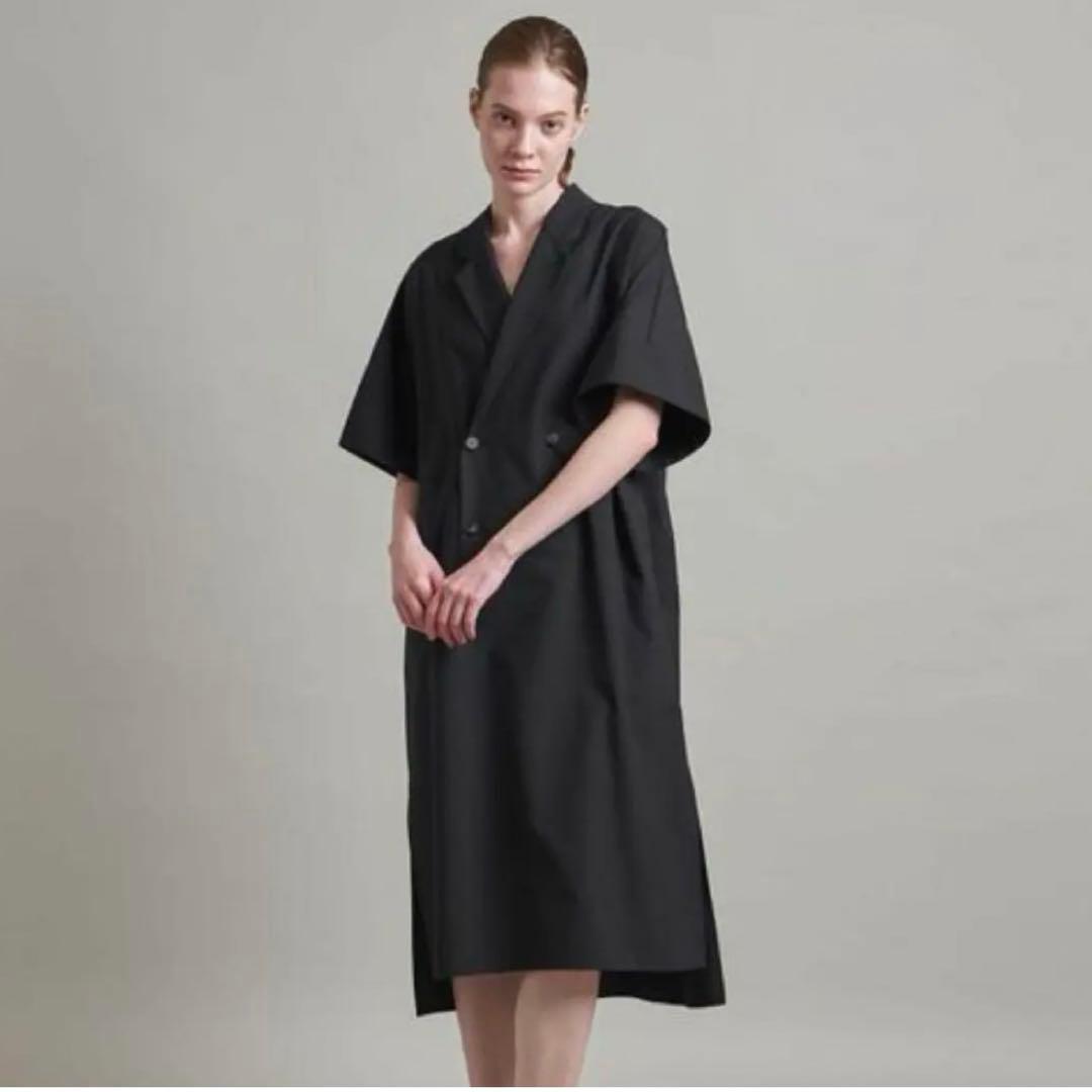 ＜LOEFF＞TW トロピカル スクエア ワンピース ブラック 未使用品