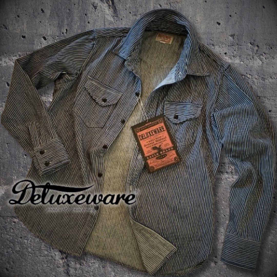 『cool◎』DELUXEWARE(デラックスウエア)ヒッコリーヘビーネルシャツ