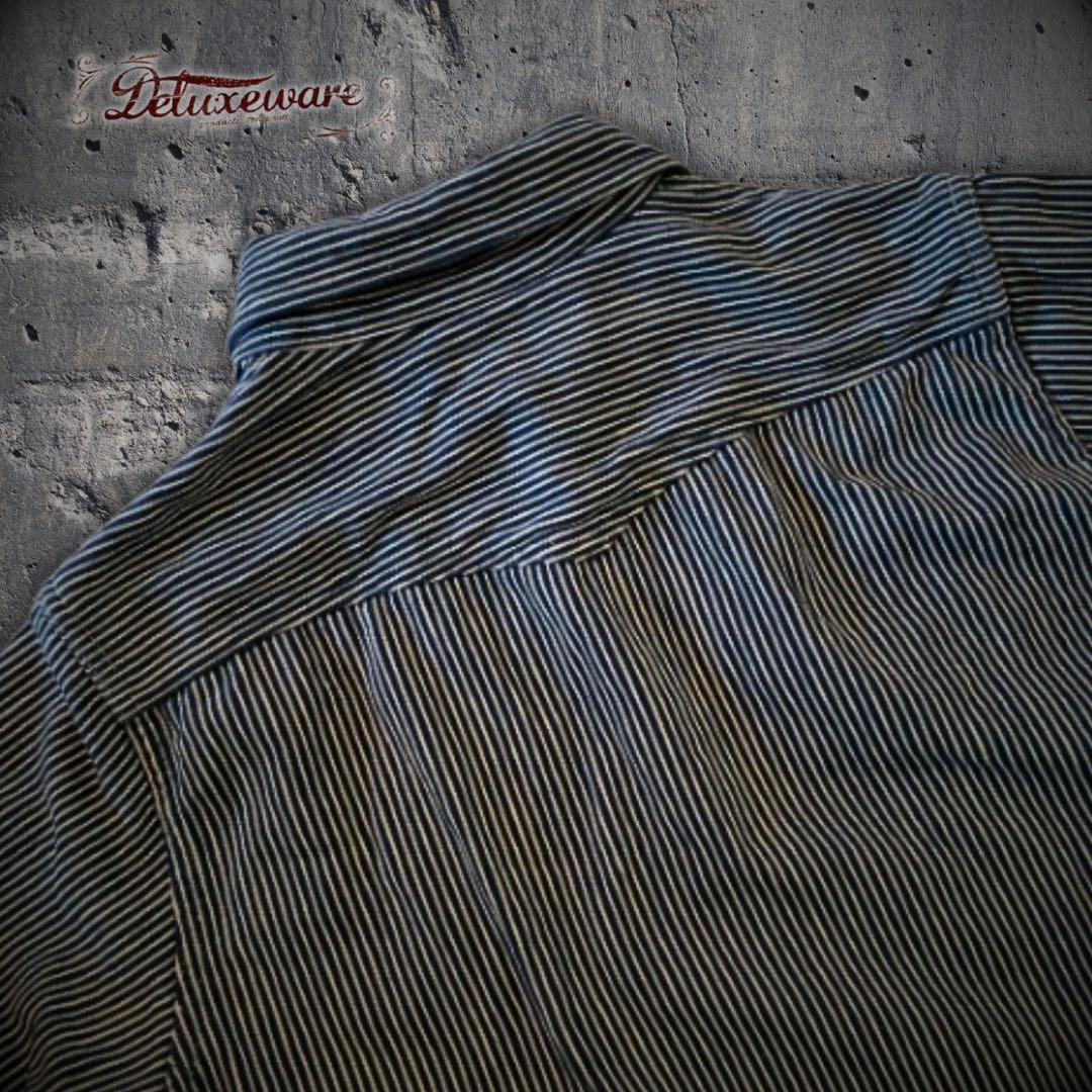 『cool◎』DELUXEWARE(デラックスウエア)ヒッコリーヘビーネルシャツ