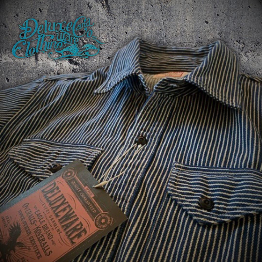 『cool◎』DELUXEWARE(デラックスウエア)ヒッコリーヘビーネルシャツ