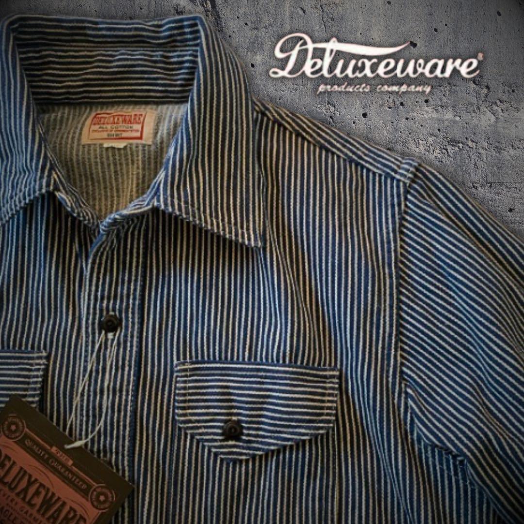 『cool◎』DELUXEWARE(デラックスウエア)ヒッコリーヘビーネルシャツ