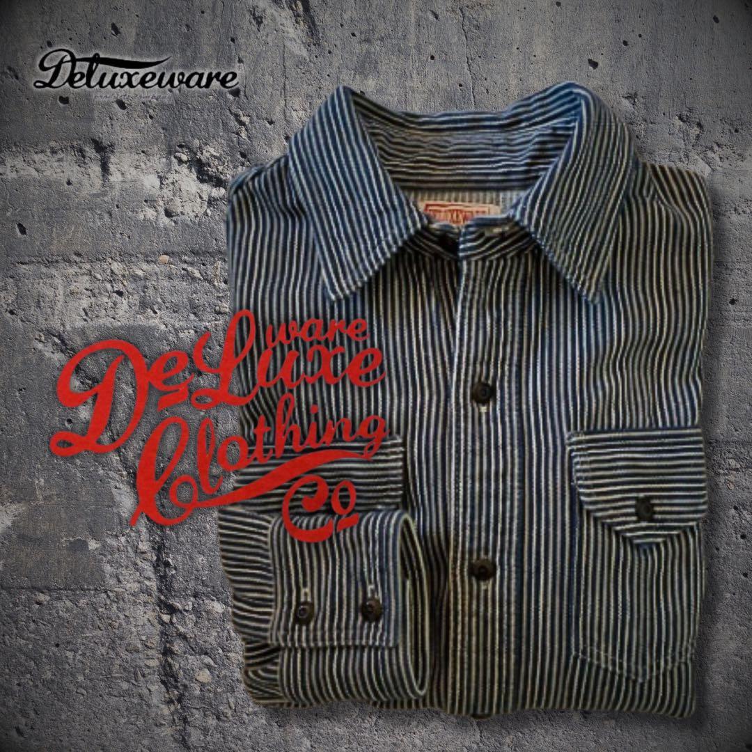 『cool◎』DELUXEWARE(デラックスウエア)ヒッコリーヘビーネルシャツ