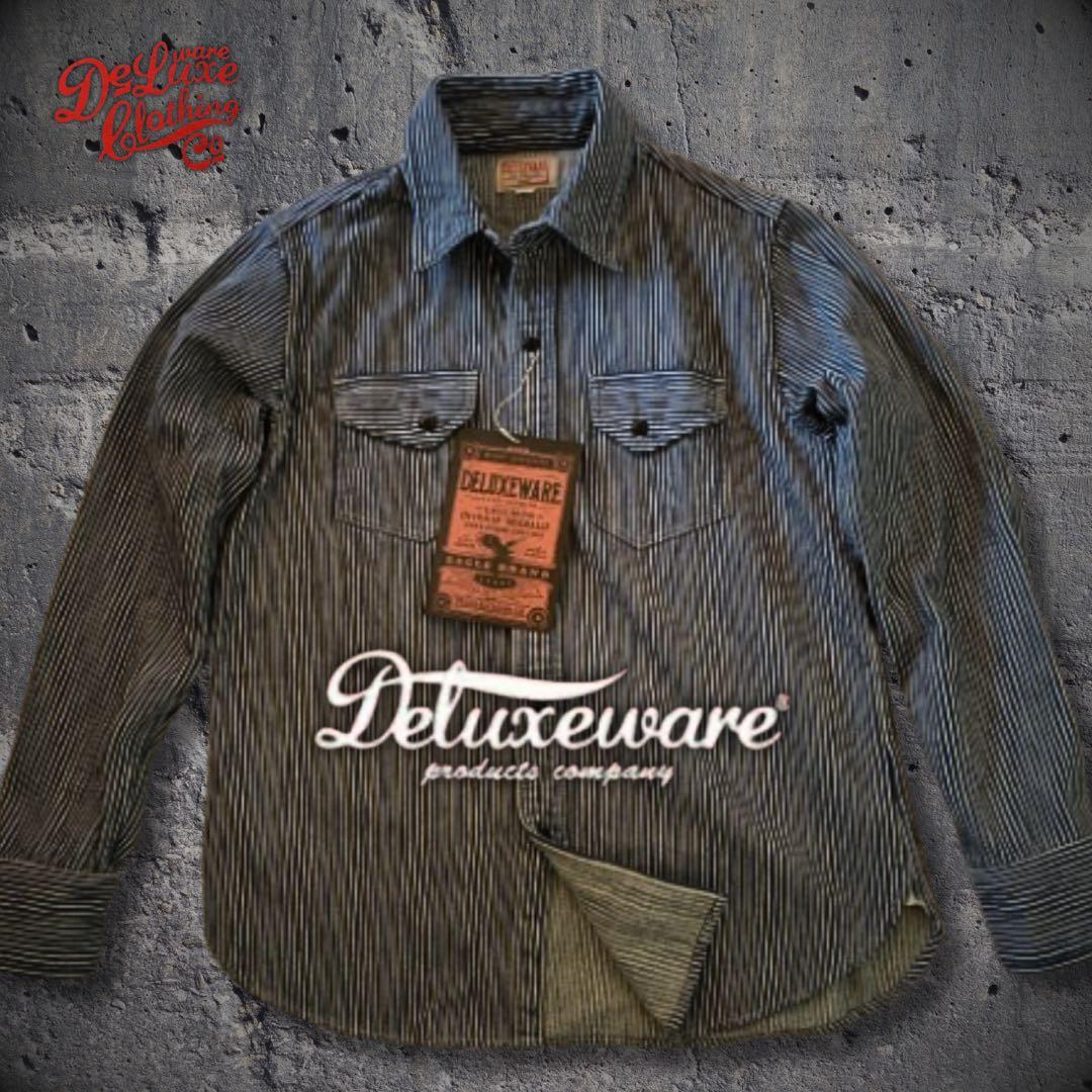 『cool◎』DELUXEWARE(デラックスウエア)ヒッコリーヘビーネルシャツ