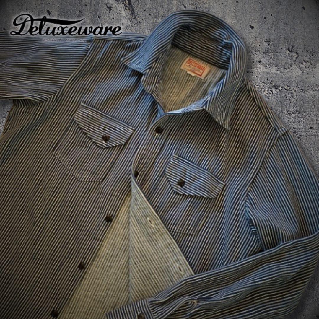 『cool◎』DELUXEWARE(デラックスウエア)ヒッコリーヘビーネルシャツ