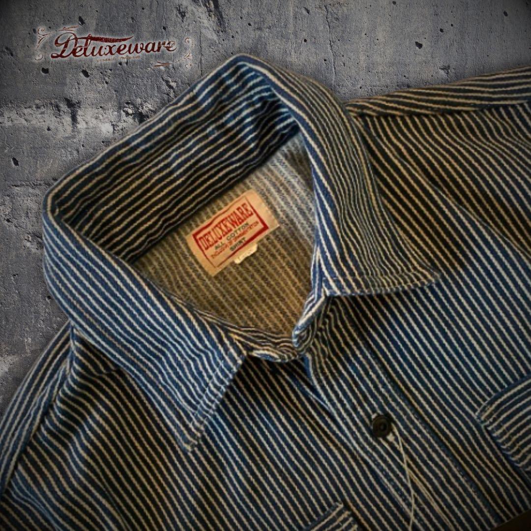 『cool◎』DELUXEWARE(デラックスウエア)ヒッコリーヘビーネルシャツ