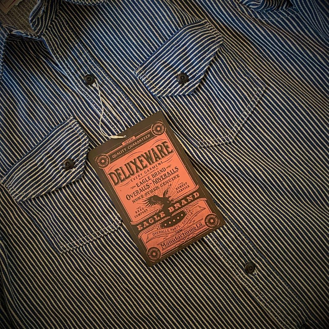 『cool◎』DELUXEWARE(デラックスウエア)ヒッコリーヘビーネルシャツ