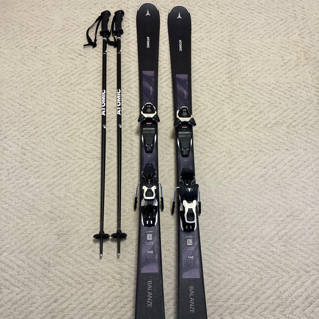 スキー板（金具付）、ストックセット