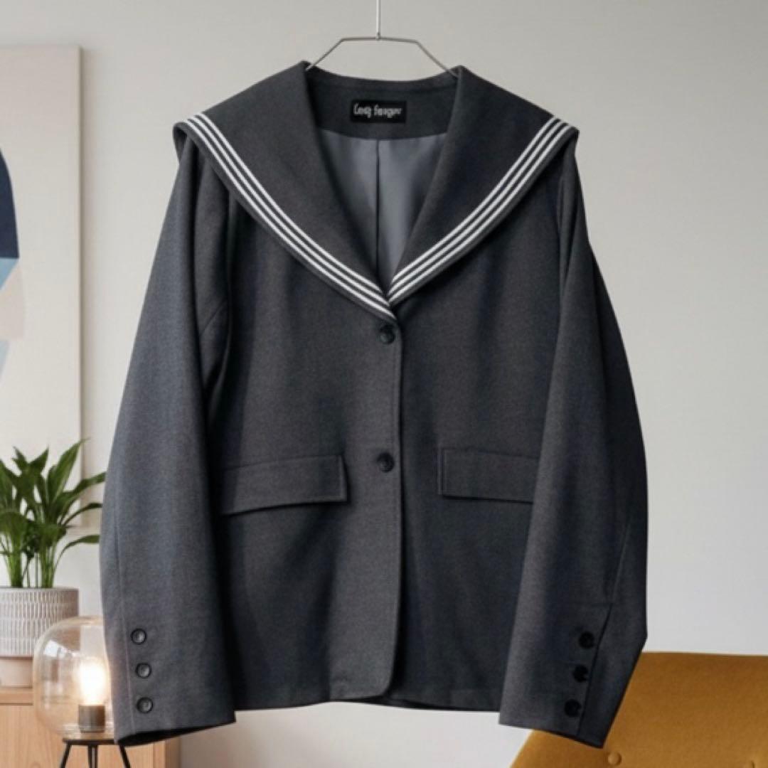 【Candy Stripper】セーラー ジャケット グレー セーラー襟