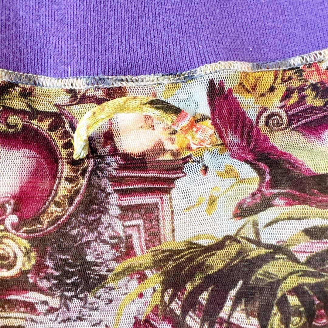 ジャンポールゴルチエ パワーネット アシンメトリースカート 楽園 トロピカル