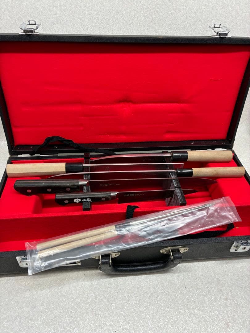 G2）一竿子忠綱 柳刃 出刃 菜切 牛刀 ペティ 箸 5本セット