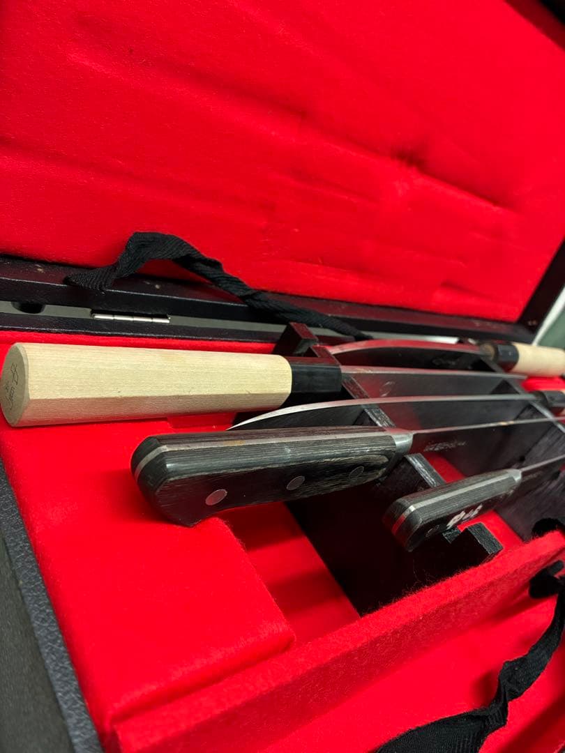 G2）一竿子忠綱 柳刃 出刃 菜切 牛刀 ペティ 箸 5本セット