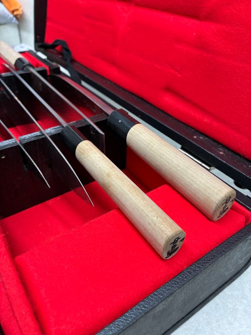 G2）一竿子忠綱 柳刃 出刃 菜切 牛刀 ペティ 箸 5本セット