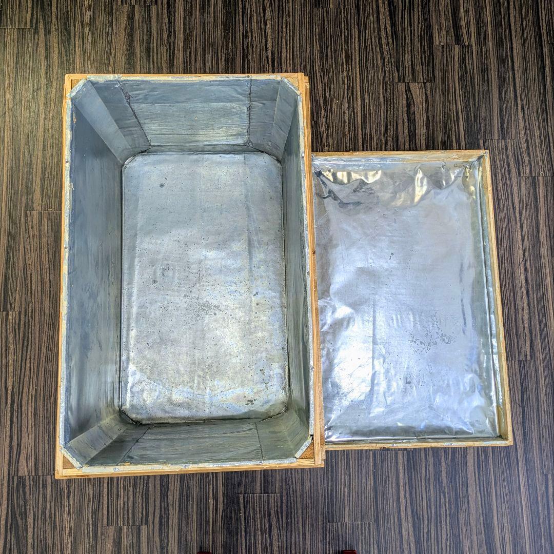 【ヴィンテージ】お茶箱 衣装ケース 道具入れ 大小 2個セット