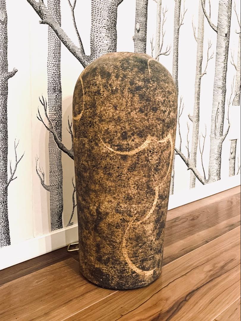 インテリア フラワーベース・花器（日本工芸会正会員 寺本 守 焼〆彩泥花器）