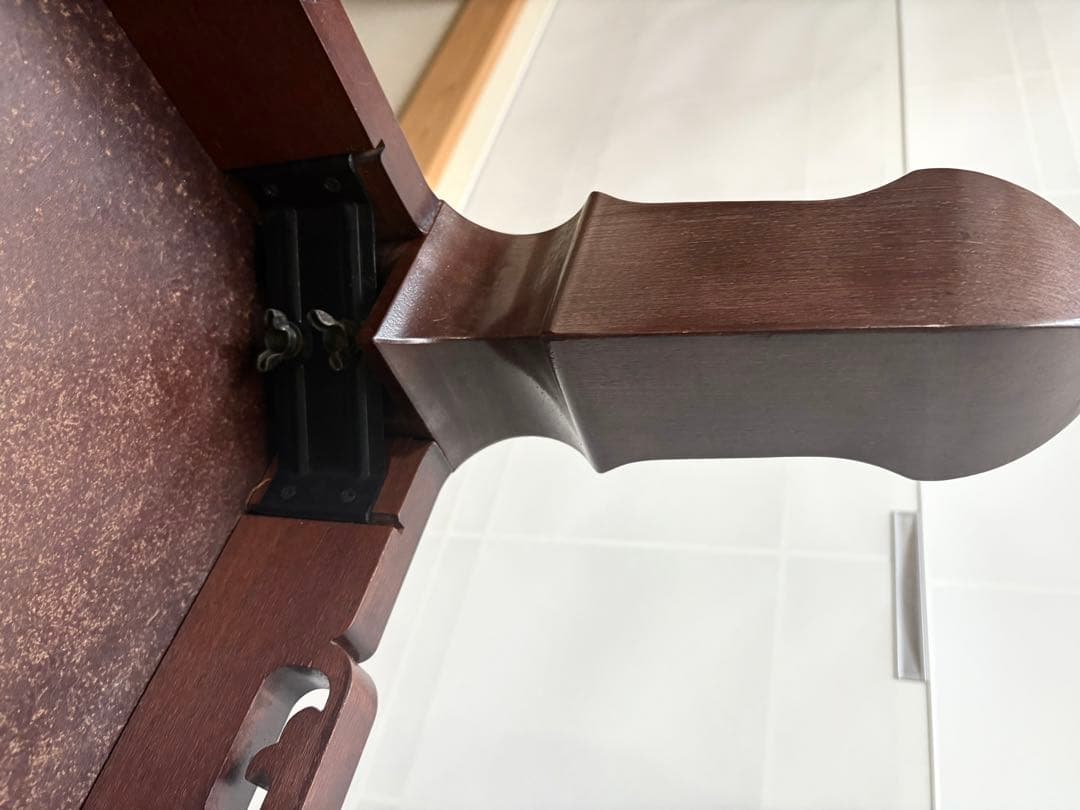 平安家具・昭和レトロ座卓｜天然木アサメラ 材・脚取り外し可|ヴィンテージ