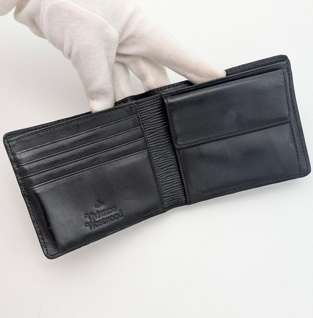Vivienne Westwood 二つ折り財布 フロウ ブラック 黒 レザー