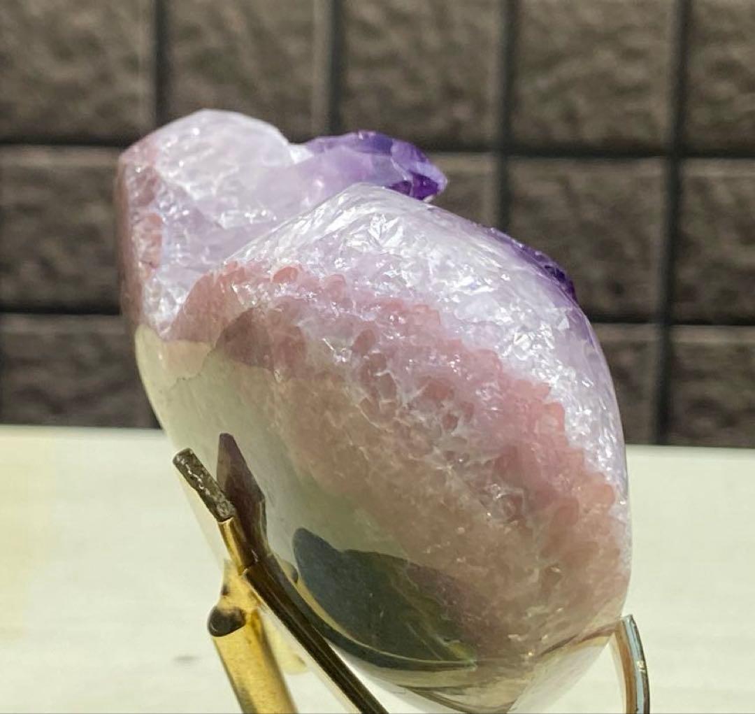 最高品質！ウルグアイ産⭐虹入り！アメジストハート RM13