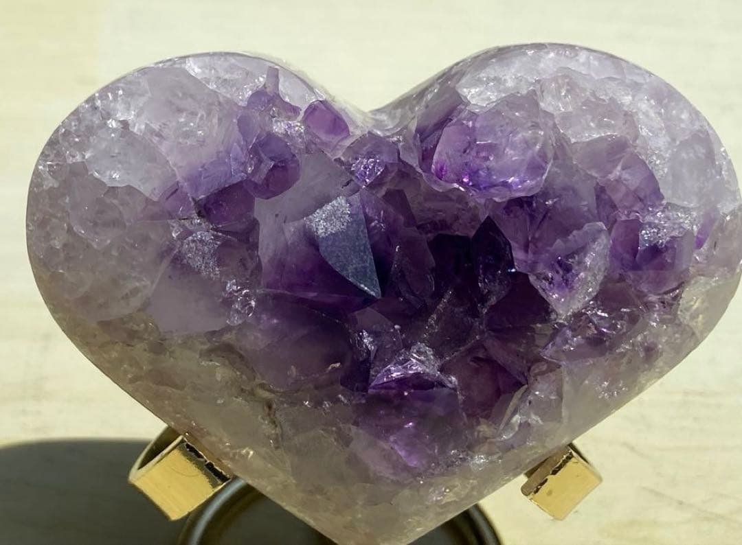 最高品質！ウルグアイ産⭐虹入り！アメジストハート RM13