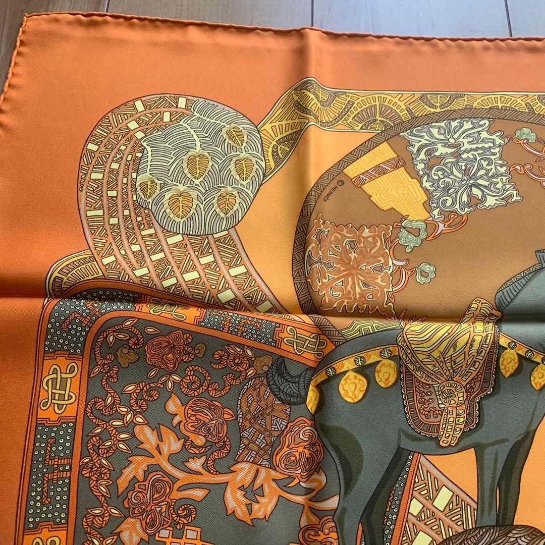 HERMES スカーフ　シルク　エルメス　カレ90