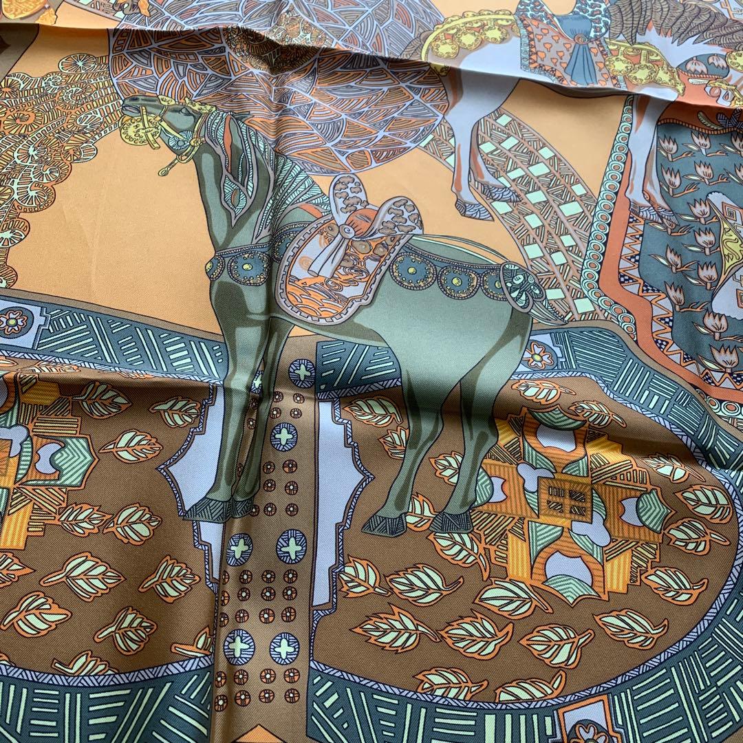 HERMES スカーフ　シルク　エルメス　カレ90