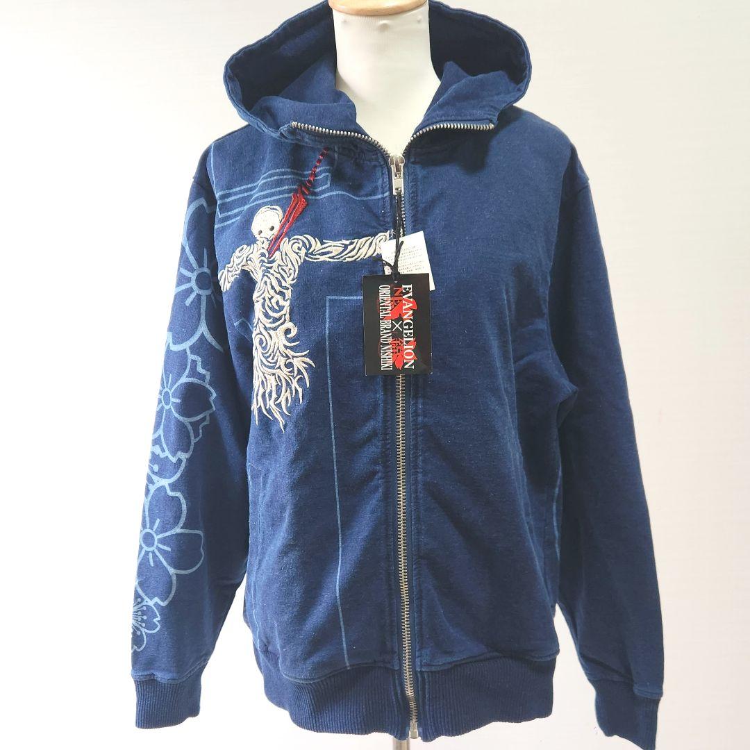 【タグ付】EVA×錦 トライバル初号機&リリス ジップアップ パーカー サイズM