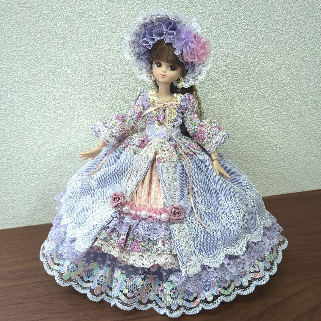 S*h様 リカちゃんハンドメイド服　ピンクと紫のドレス