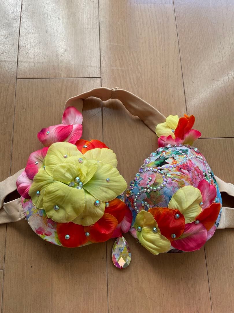 【美品☆再SALE】ベリーダンス　トロピカルデザイン　デザイナーデザイン