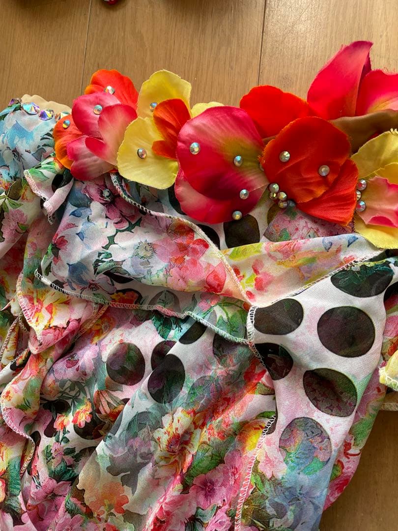 【美品☆再SALE】ベリーダンス　トロピカルデザイン　デザイナーデザイン