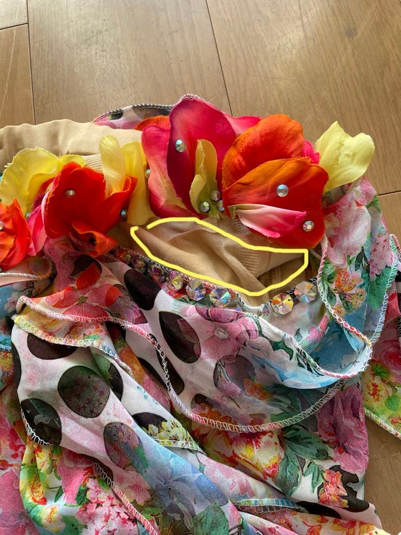 【美品☆再SALE】ベリーダンス　トロピカルデザイン　デザイナーデザイン