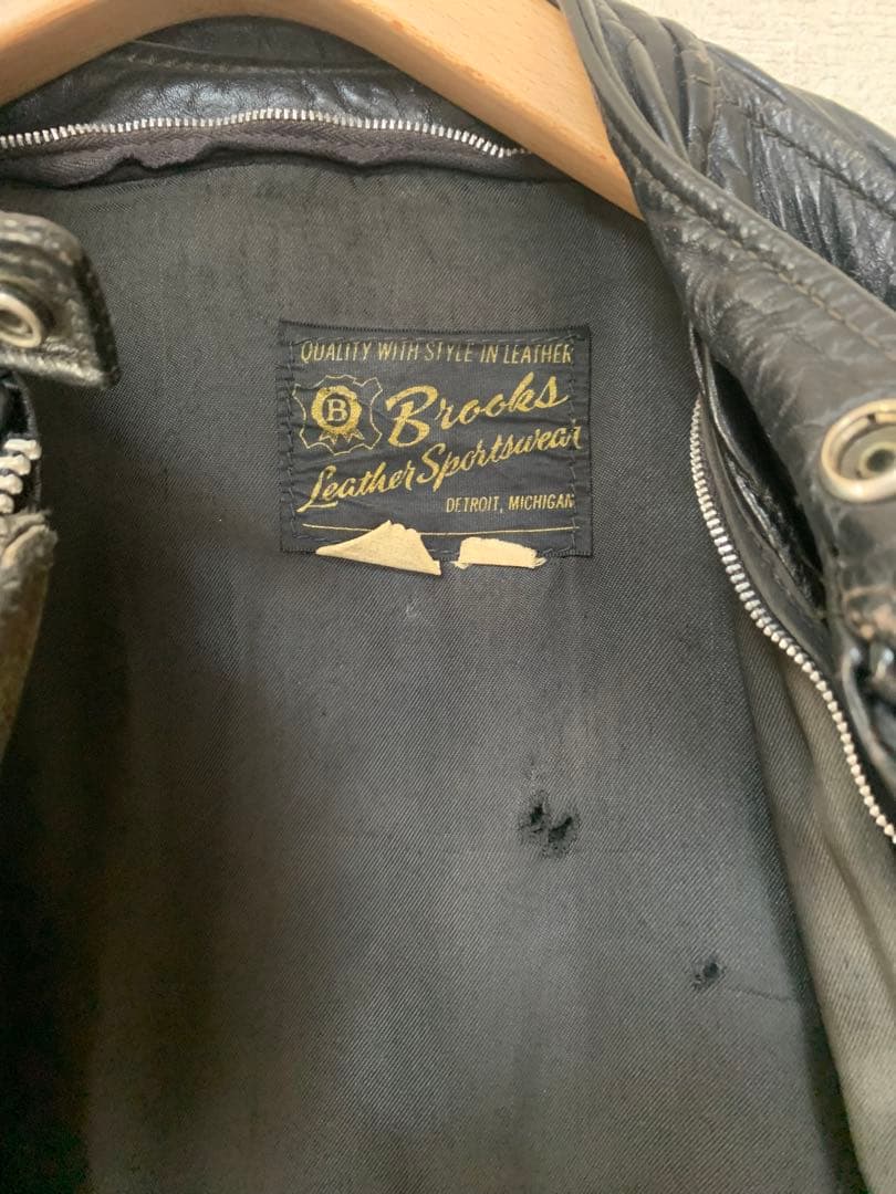 Brooks ヴィンテージ シングル レザー ライダース