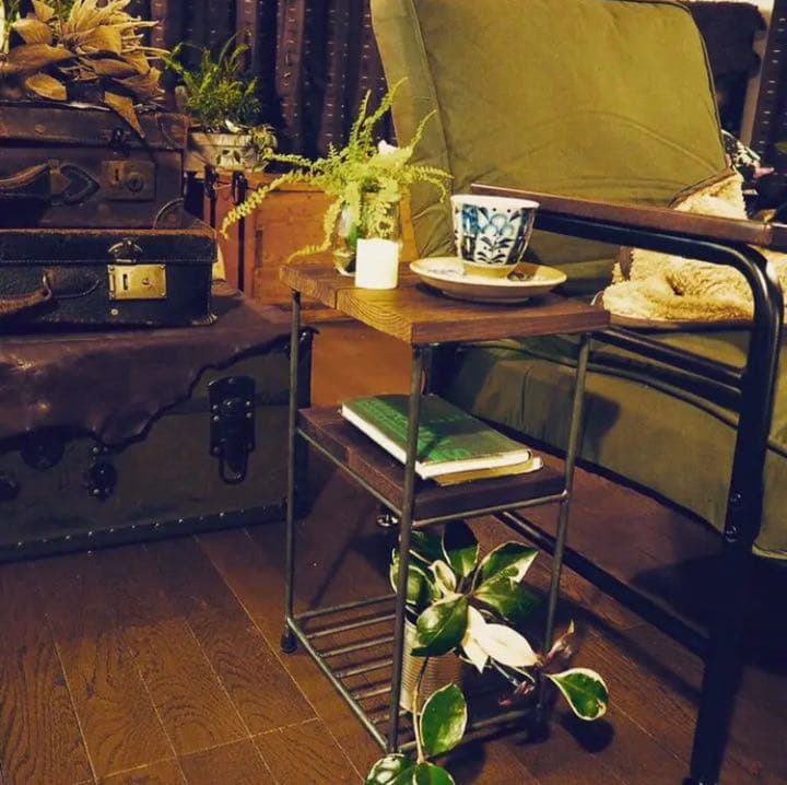 サイドテーブル　アイアン家具　マルチラック　シェルフ   チェスト　男前