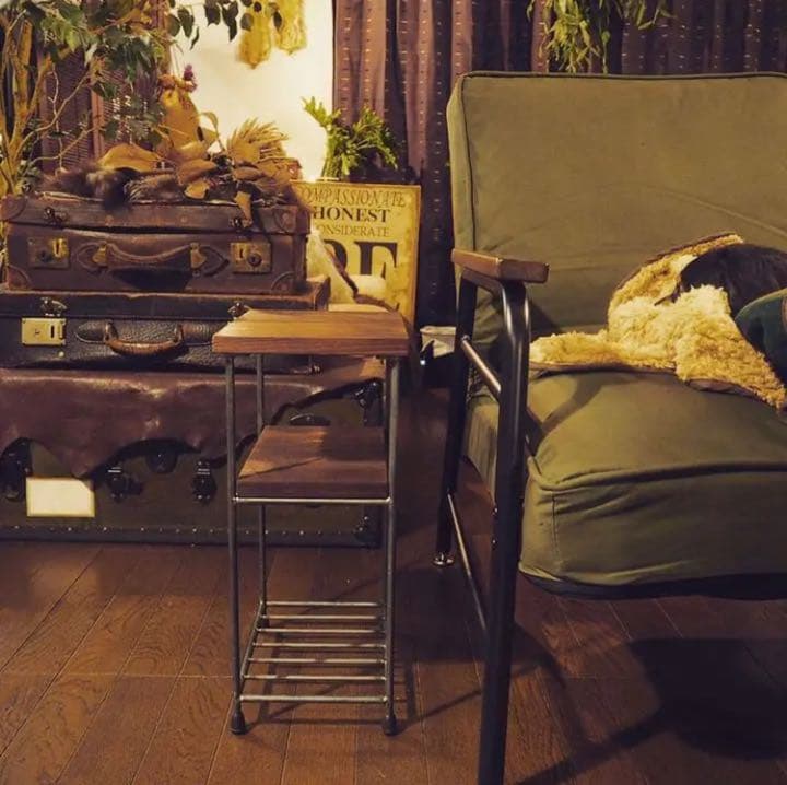 サイドテーブル　アイアン家具　マルチラック　シェルフ   チェスト　男前