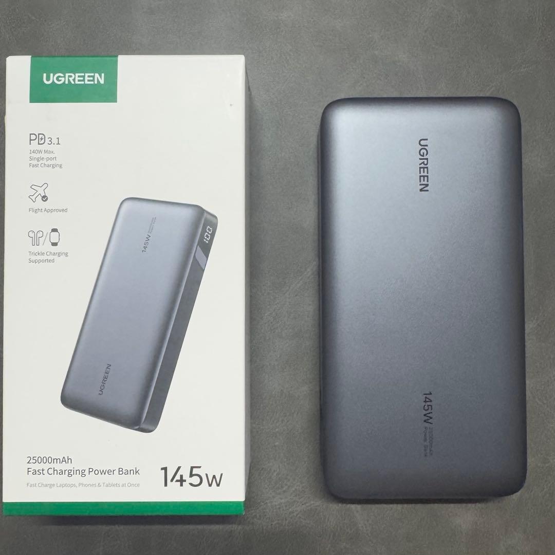 UGREEN モバイルバッテリー 145w 高出力25000mAh 大容量