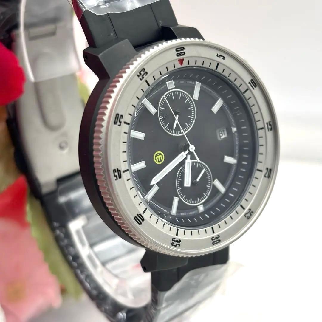稼働品☆　ムーブメントインモーション　クロノグラフ　メンズ腕時計