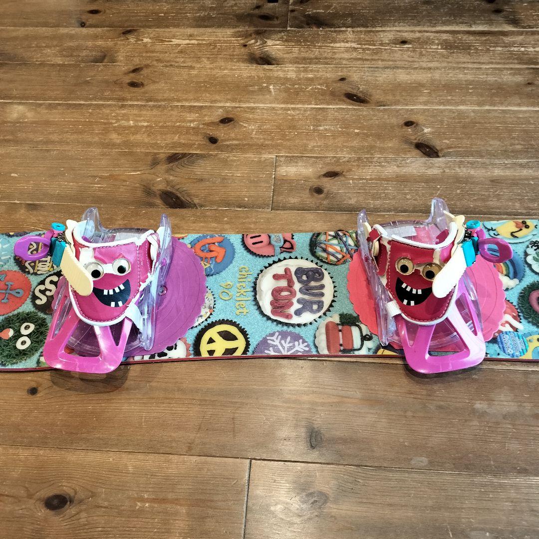 【バートン】スノーボード　キッズ　チクレット　90cm ビンディング　グロム