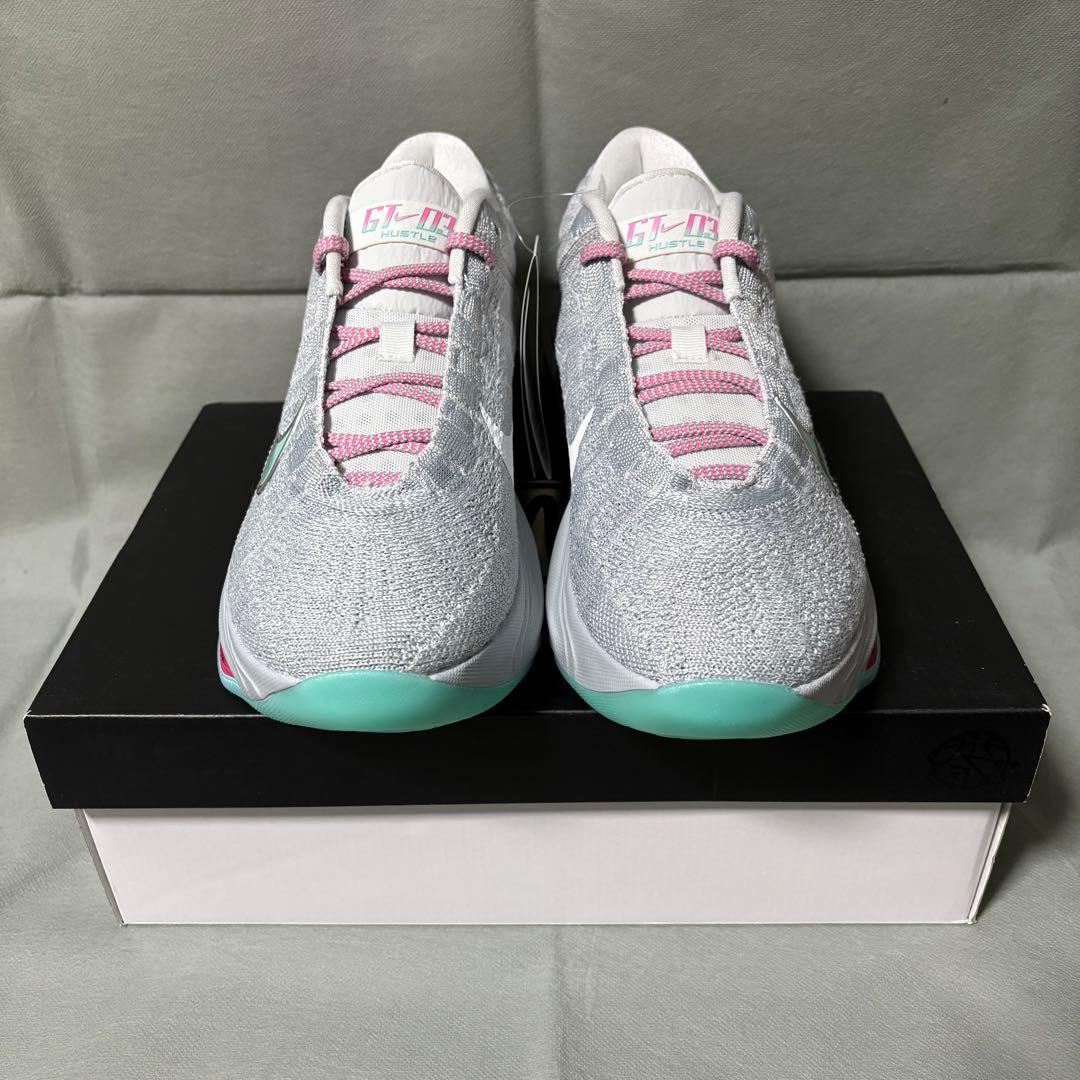 ナイキ　G.Tハッスル3 グレー　グリーン　ピンク　緑　28.0