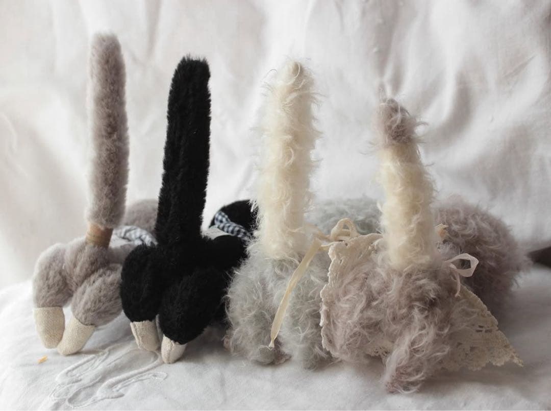 人気作家様　テディベア ミニチュア ハンドメイド ぬいぐるみ　ネコちゃん