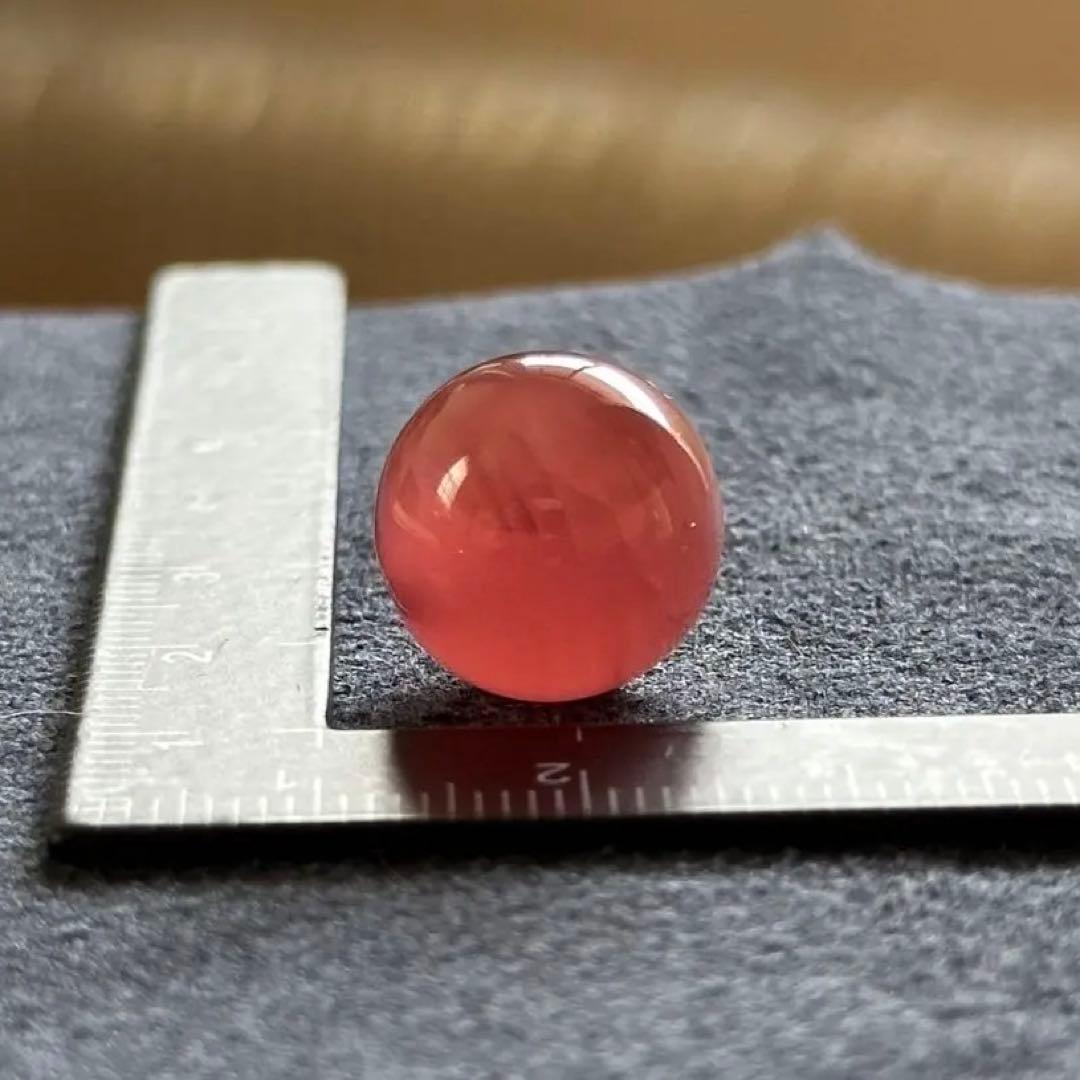 北海道稲倉石鉱山産 菱マンガン鉱 ロードクロサイト 14mm丸玉ビーズ #14