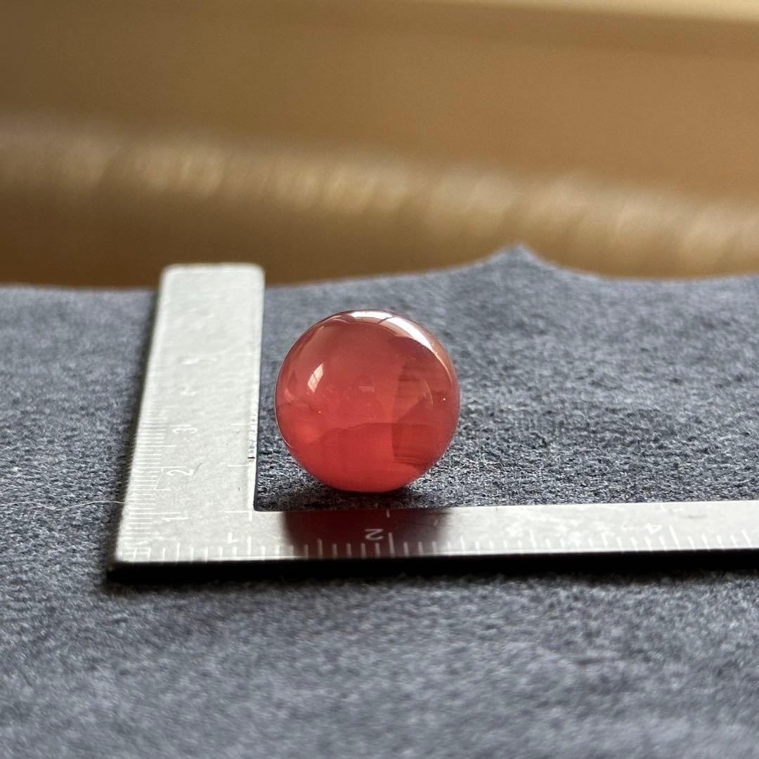 北海道稲倉石鉱山産 菱マンガン鉱 ロードクロサイト 14mm丸玉ビーズ #14