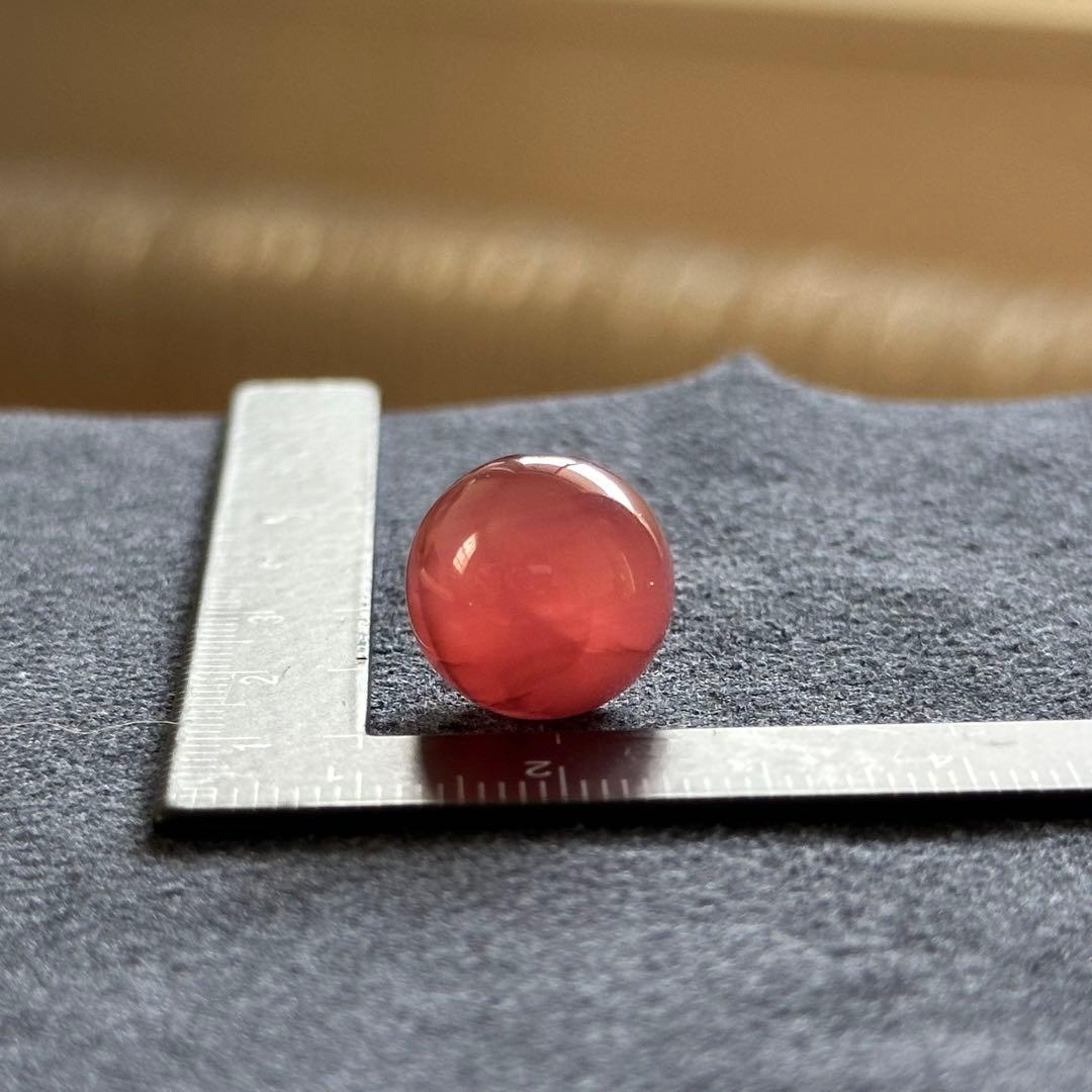 北海道稲倉石鉱山産 菱マンガン鉱 ロードクロサイト 14mm丸玉ビーズ #14