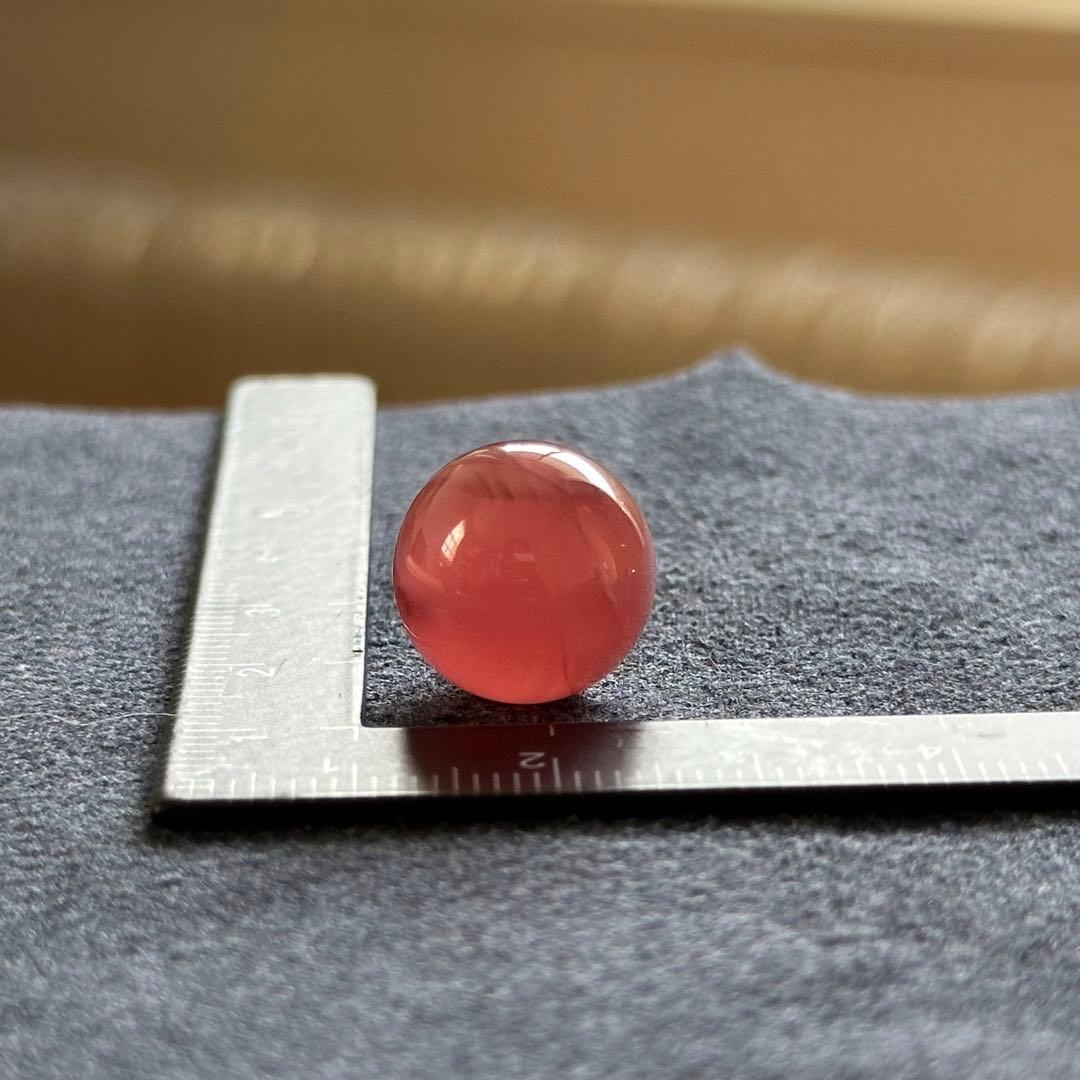 北海道稲倉石鉱山産 菱マンガン鉱 ロードクロサイト 14mm丸玉ビーズ #14