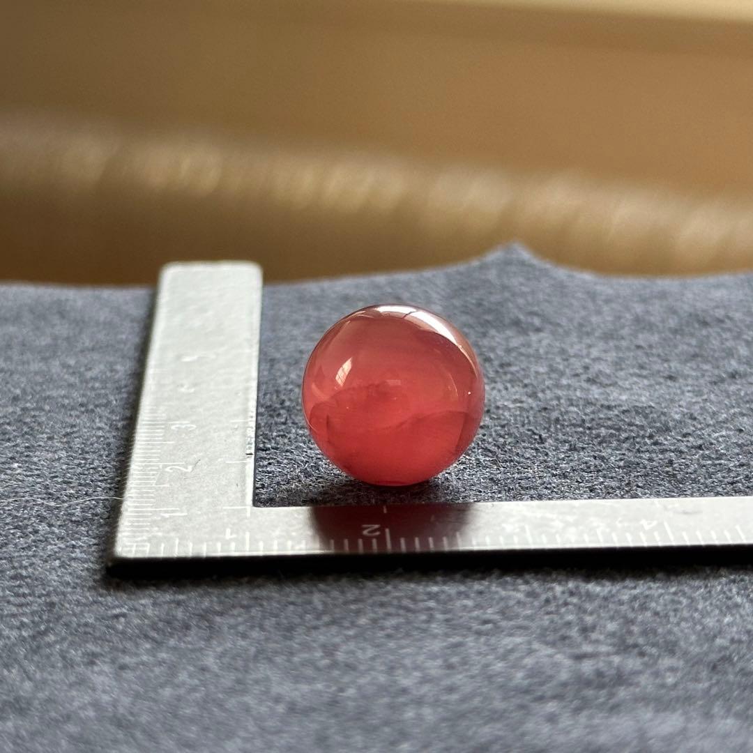 北海道稲倉石鉱山産 菱マンガン鉱 ロードクロサイト 14mm丸玉ビーズ #14