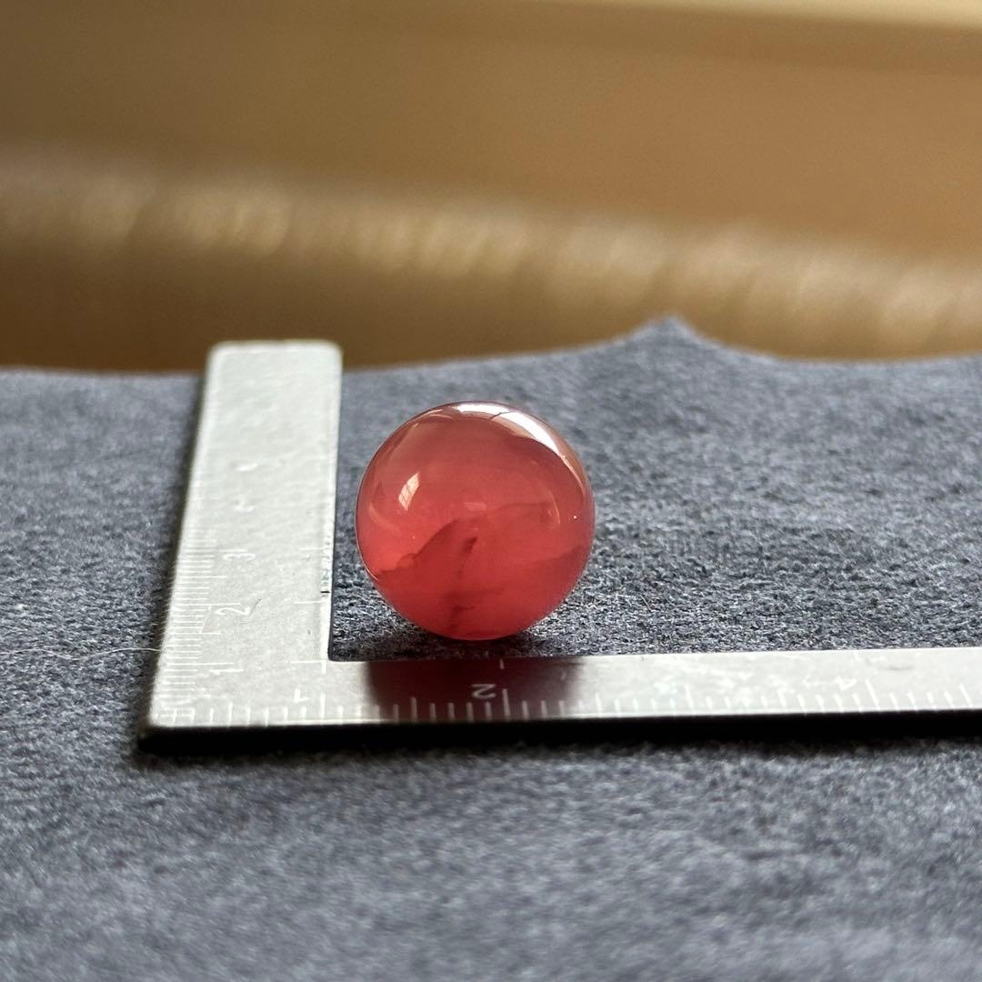 北海道稲倉石鉱山産 菱マンガン鉱 ロードクロサイト 14mm丸玉ビーズ #14