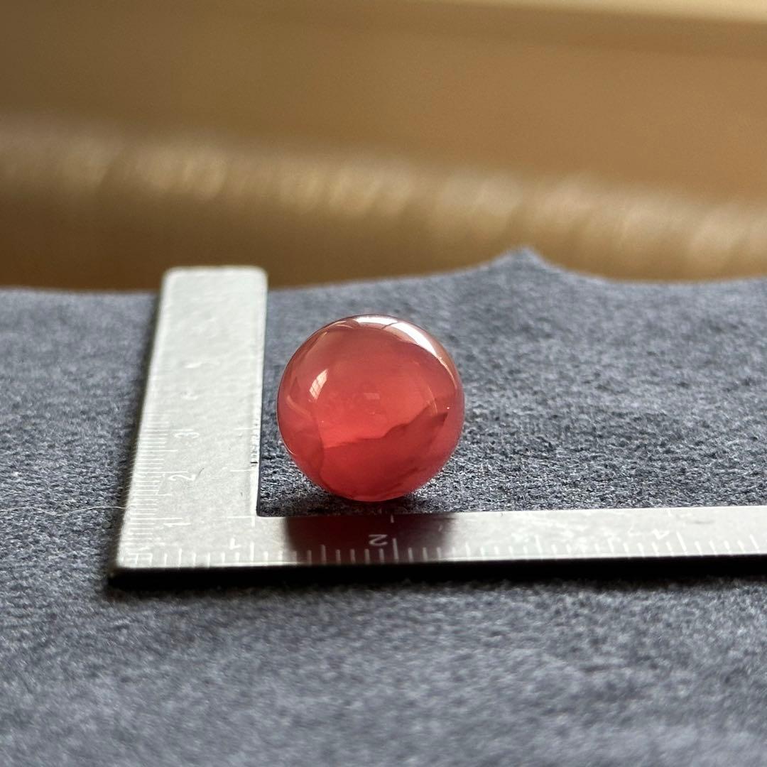 北海道稲倉石鉱山産 菱マンガン鉱 ロードクロサイト 14mm丸玉ビーズ #14