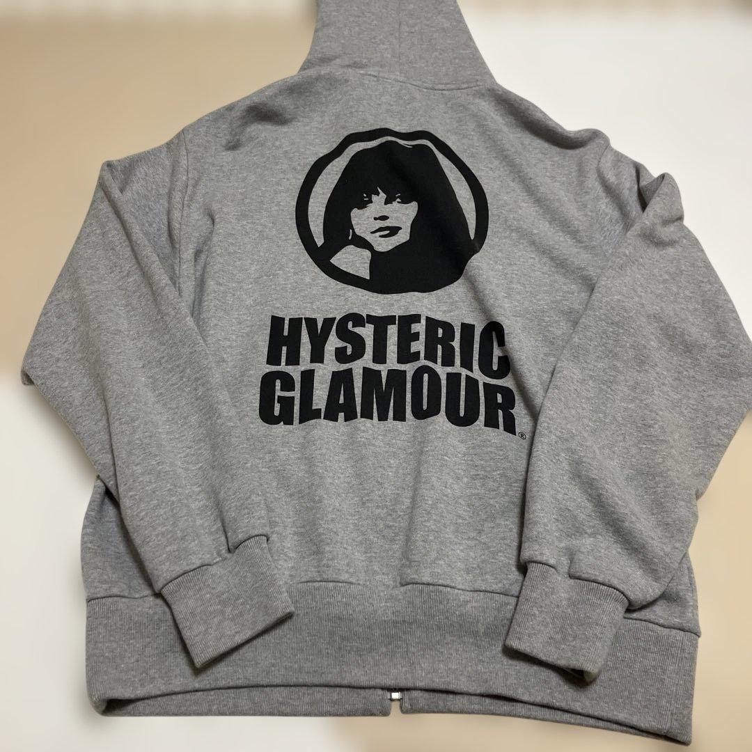 HYSTERIC GLAMOUR グレー ジップアップパーカー